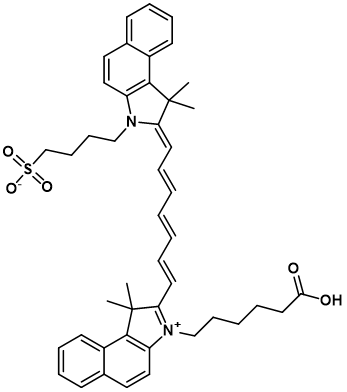 4-[(2Z)-2-[(2E,4E,6E)-7-[3-(5-carboxypentyl)-1,1-dimethylbenzo[e]indol-3-ium-2-yl]hepta-2,4,6-trienylidene]-1,1-dimethylbenzo[e]indol-3-yl]butane-1-sulfonate